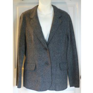 Talbots Wool Lightweight Blazer/Jacket Gray Size 12 Business/Career/Professional